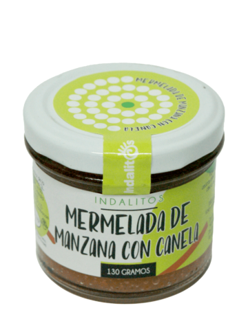 Indalitos Grüne Apfelkonfitüre mit Zimt Glas 120 gr. - Oliva Oliva