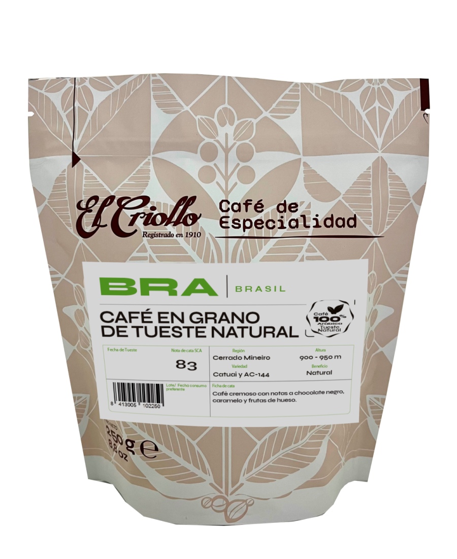 El Criollo Café de Brasil en Grano Paquete 250 gr. - Oliva Oliva