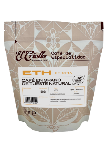 El Criollo Café de Etiopía en Grano Paquete 250 gr. - Oliva Oliva