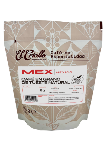 El Criollo Café de México en Grano Paquete 250 gr