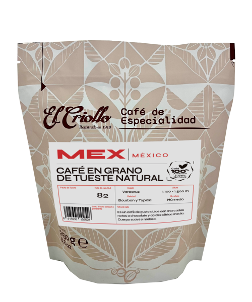 El CriolloMexican Coffee Beans Packet 250 gr. - Oliva Oliva