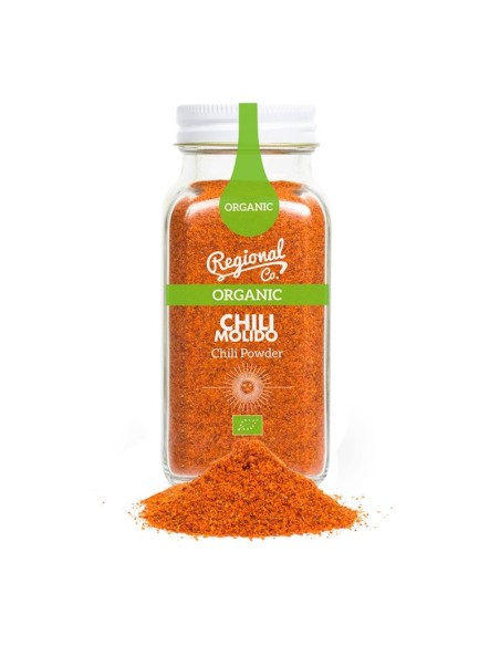 Regional Co. Organic Hot Chilli Powder Glass jar 70 gr. - Oliva Oliva