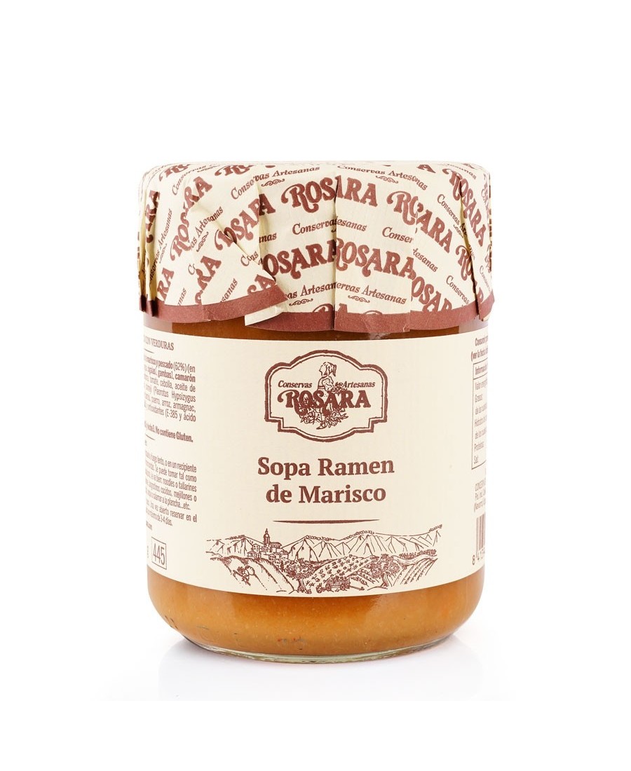 Conservas Artesanas Rosara Soupe Ramen de Fruits de Mer - Pot 445 ml.