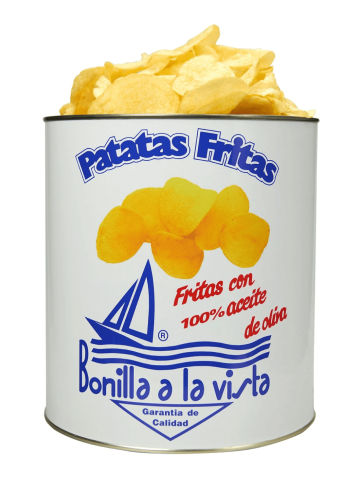 Bonilla a la Vista Chips with Olive Oil Tin 500 gr. - Oliva Oliva