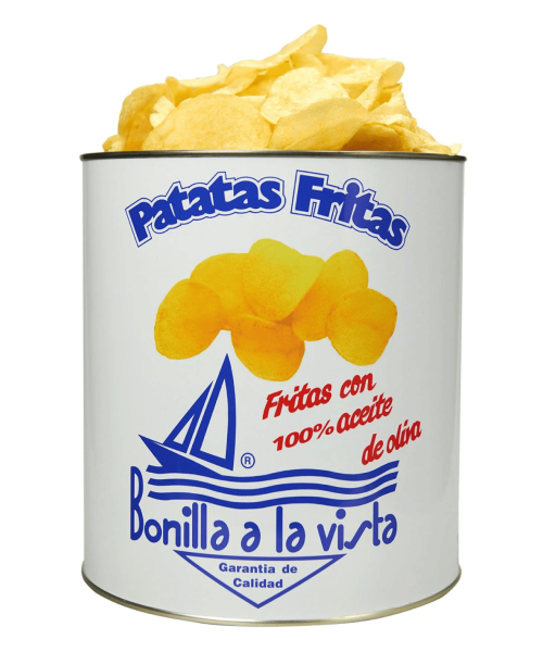 Bonilla a la Vista Chips with Olive Oil Tin 500 gr. - Oliva Oliva