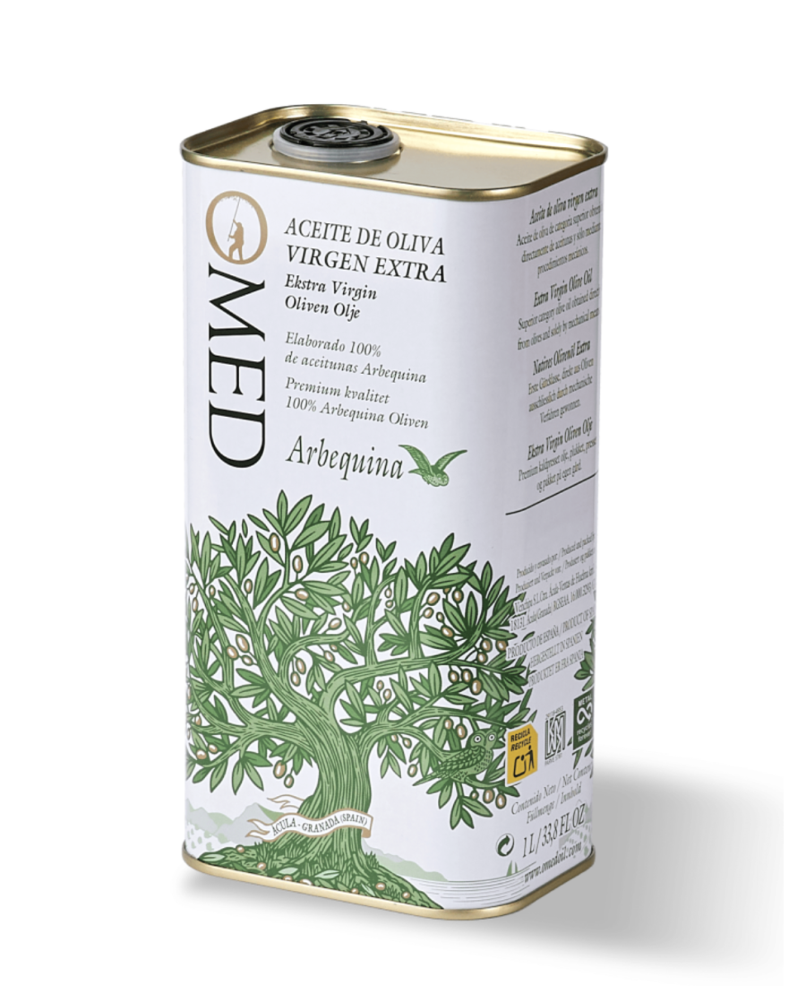 OMED Arbequina Bidon métal 1 l. - Oliva Oliva