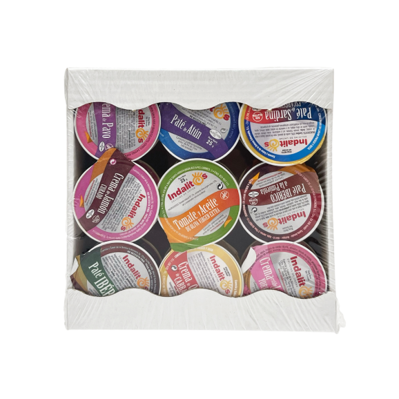 Indalitos Surtido de Patés y Cremas 18 monodosis 25 gr. - Oliva Oliva