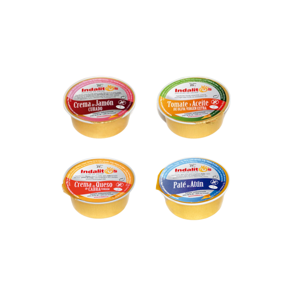 Indalitos Surtido de Patés y Cremas 18 monodosis 25 gr. - Oliva Oliva