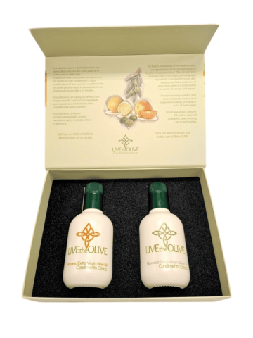 LivetheOlive Coffret condiments aux agrumes 2x250 ml. - Oliva Oliva 2