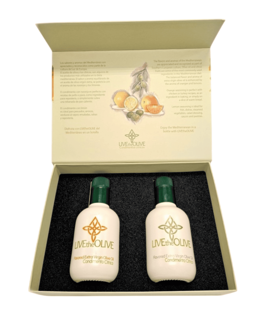 LivetheOlive Estuche Condimentos Cítricos 2x250 ml. - Oliva Oliva