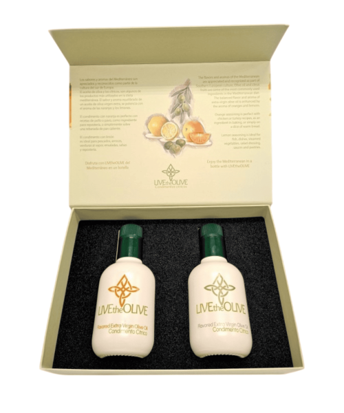 LivetheOlive Estuche Condimentos Cítricos 2x250 ml. - Oliva Oliva