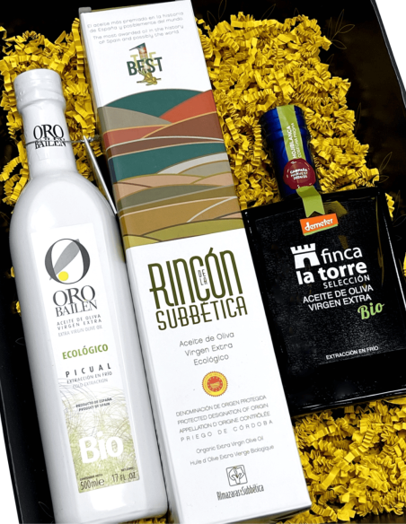Meilleures Huiles d'Olive d'Espagne BIO 2024 Coffret - Oliva Oliva