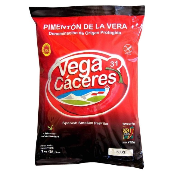Vega Cáceres Pimentón de La Vera Ahumado Dulce 1 kg. - Oliva Oliva