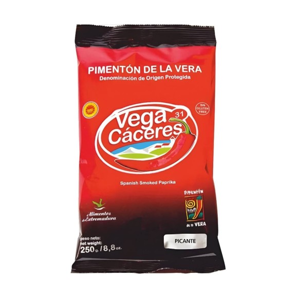 Vega Cáceres Pimentón de La Vera Ahumado Picante 250 gr. - Oliva Oliva