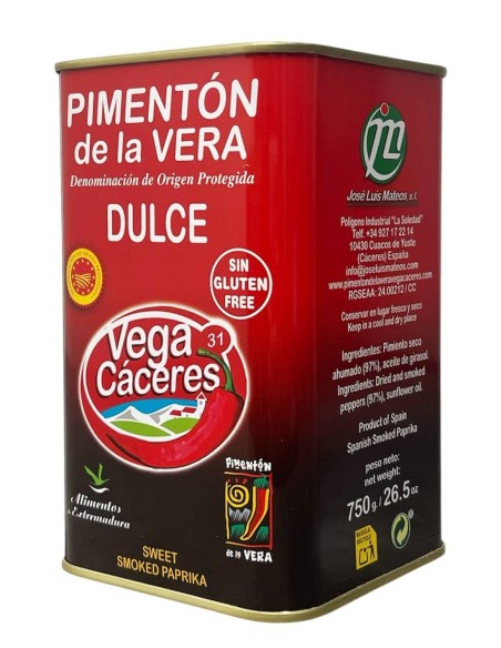Vega Cáceres Geräucherter süßer Paprika aus La Vera - Oliva Oliva