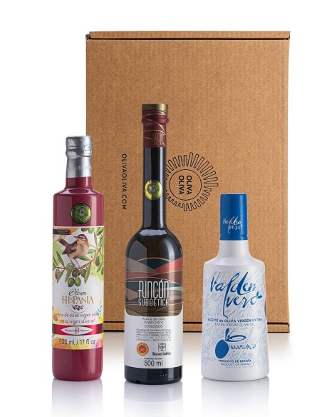 Mejores Aceites del Mundo Top Ten Guía Evooleum 2025 - Caja regalo 3x500 ml.