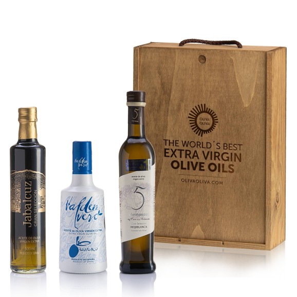 World's Best Olive Oils Mario Solinas 2025 in Wooden box - Oliva Oliva