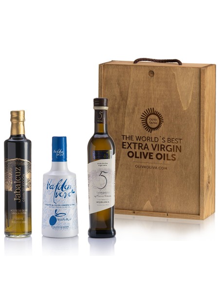 Mejores Aceites del Mundo Mario Solinas 2025 - Caja madera 3x500 ml.