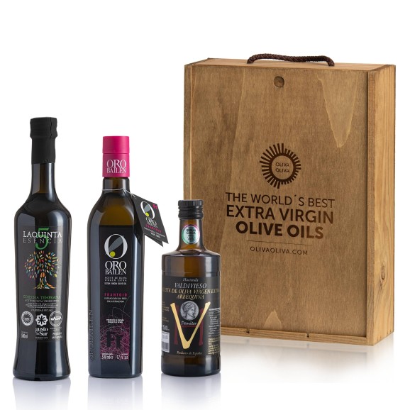 Mejores Aceites del Mundo Berlín GOOA 2025 - Caja madera 3x500 ml.