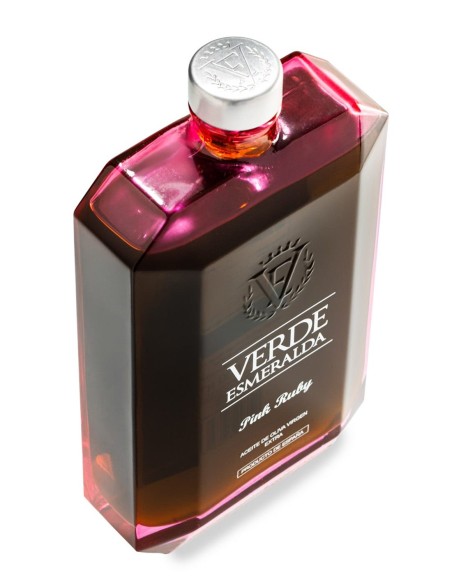 Verde Esmeralda Pink Ruby Hojiblanca - Botella de vidrio 500 ml.