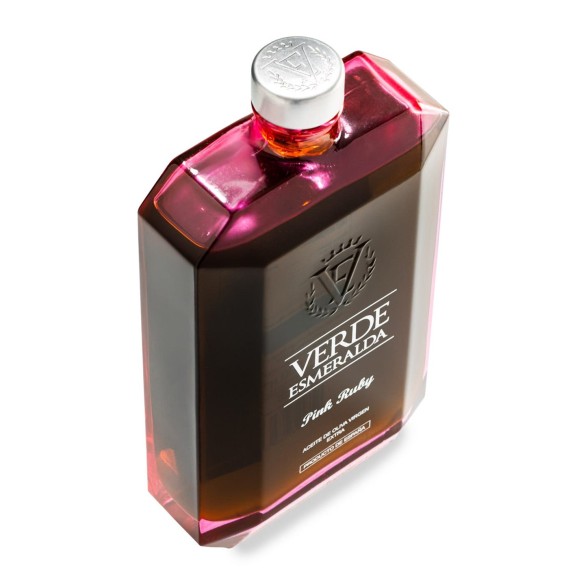 Verde Esmeralda Pink Ruby Hojiblanca - Bouteille en verre 500 ml.