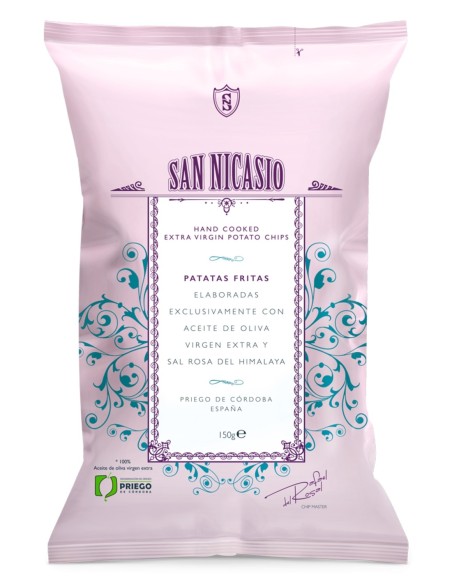 San Nicasio Kartoffelchips mit Rosa Himalaya-Salz - Beutel 150 gr.