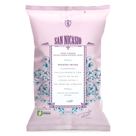 San Nicasio Kartoffelchips mit Rosa Himalaya-Salz - Beutel 150 gr.