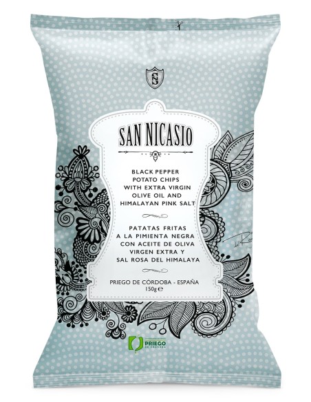 San Nicasio Black Pepper Potato Chips - Bag 150 gr.